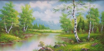 Cheap Vivid Freehand 21 Bob Ross Landscape Oil Paintings
